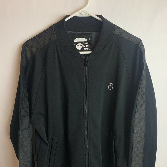 Bape Gucci Monogram Black Track Suit Jacket Men’s Size Medium